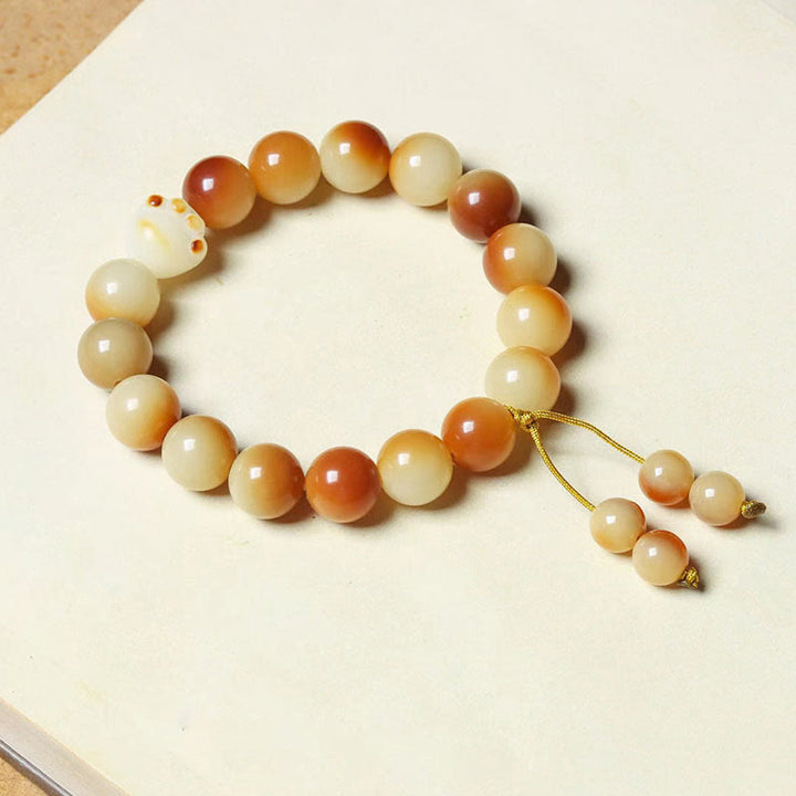 Pulsera de sabiduría de la paz con garra y semilla de Bodhi Natural de Buddha Stones