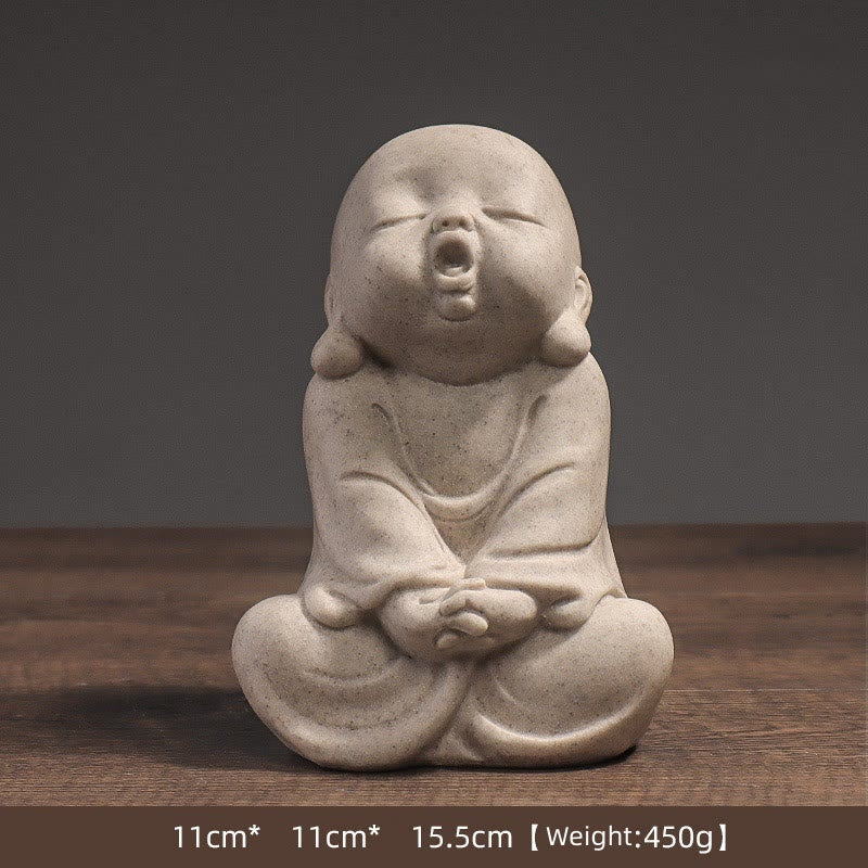 Buddha Stones meditación tibetana Buda monje bendición serenidad resina decoración del hogar