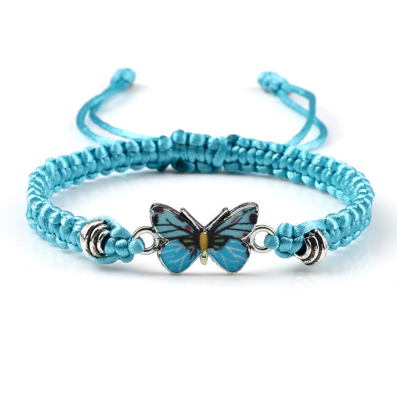 Pulsera con dije de hilo de amor y libertad de mariposa con Buddha Stones