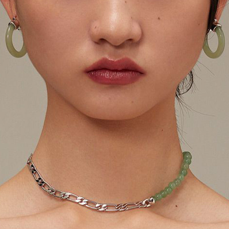 Pendientes de prosperidad de jade blanco redondo de Buddha Stones