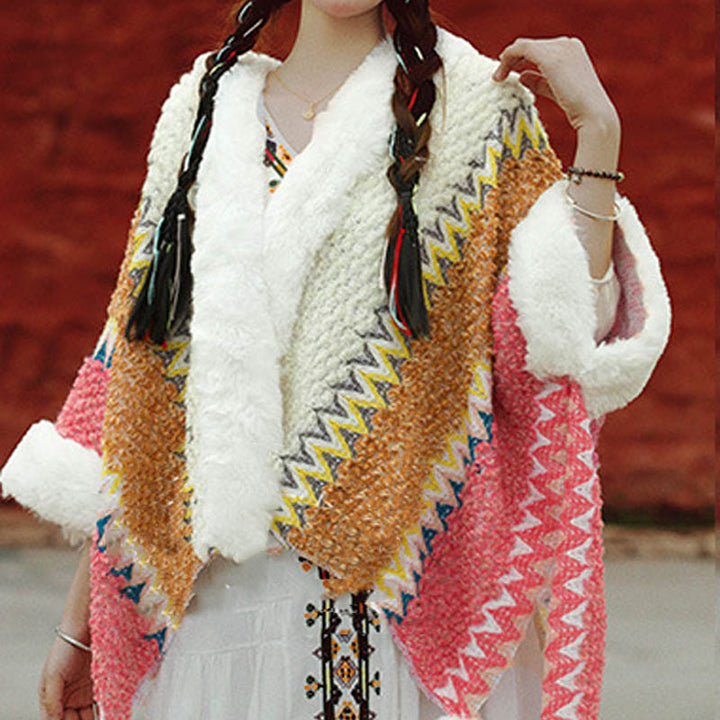 Mantón de rayas multicolor tibetano con Buddha Stones , bufanda de viaje acogedora para invierno