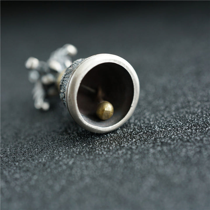 Buddha Stones Tíbet, Plata de Ley 925, Om Mani Padme Hum Dorje Bell Vajra, colgante con iluminación grabada, decoración colgante - image 4