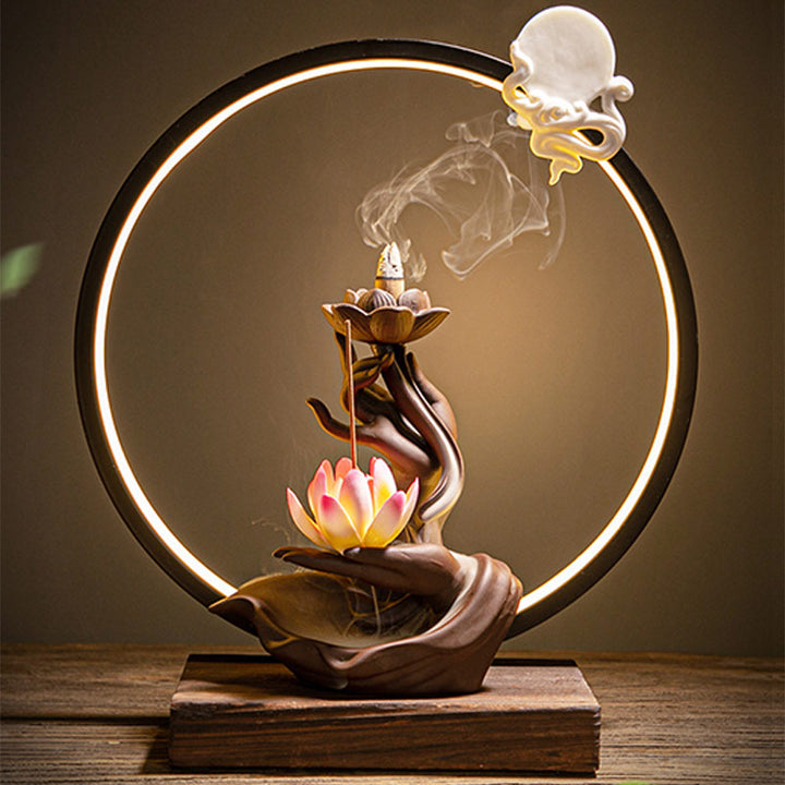 Quemador de incienso curativo de bergamota y loto de Buddha Stones