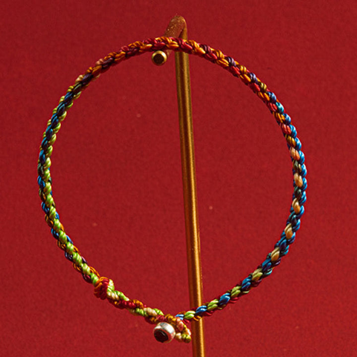 Buddha Stones &quot;Que seas bendecido con paz y seguridad en las cuatro estaciones&quot; Pulsera Lucky Multicolor