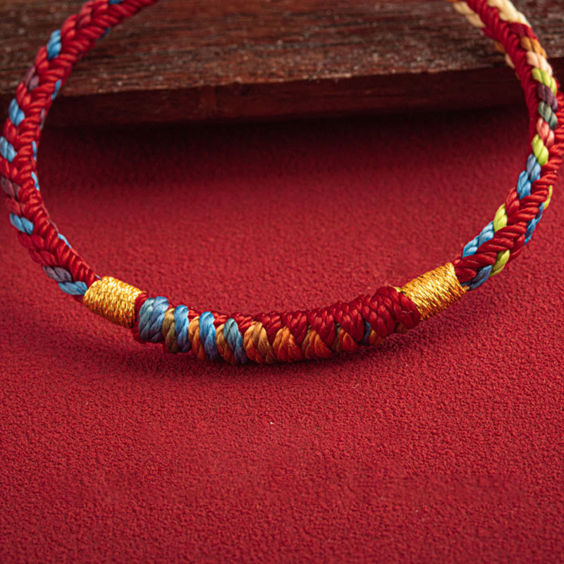 Pulsera multicolor con Buddha Stones &quot;Que estés seguro y afortunado en el próximo año&quot;