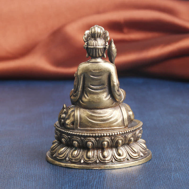 Decoración de estatua de cobre Manjusri Bodhisattva Serenity - image 6