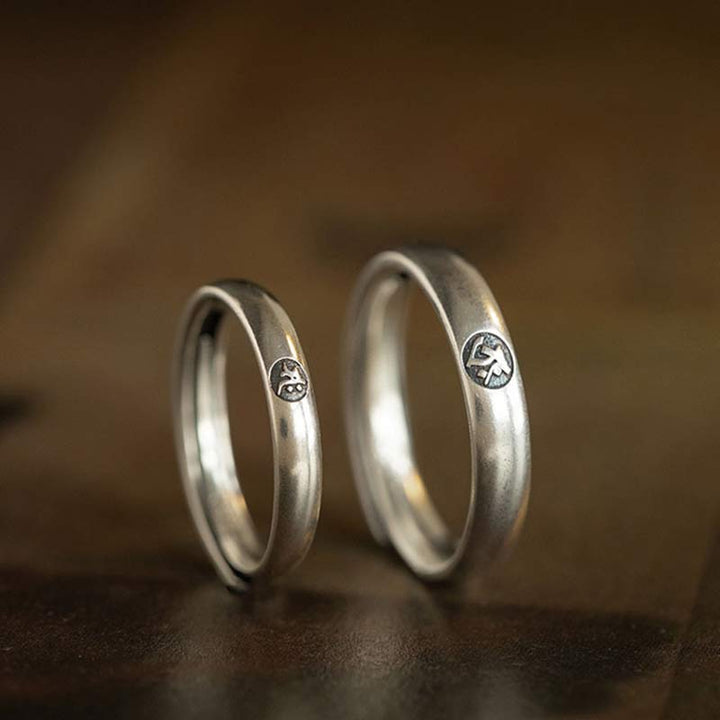 Anillo de plata de ley 925 con Buddha Stones , zodíaco chino, bendición de Buda natal