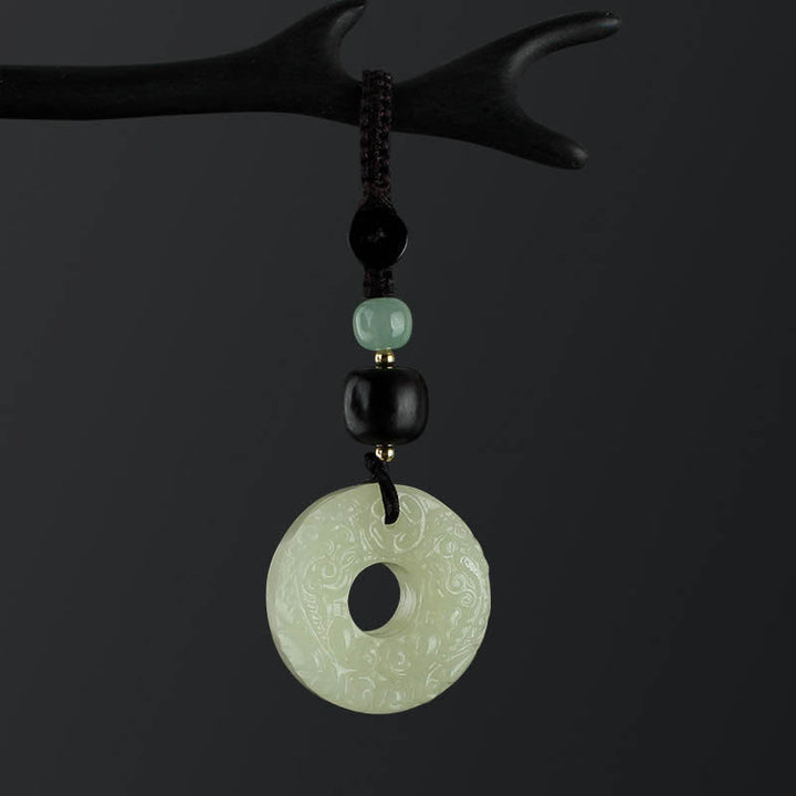 Llavero con hebilla de paz de Jade PiXiu, Buddha Stones , abundancia y riqueza