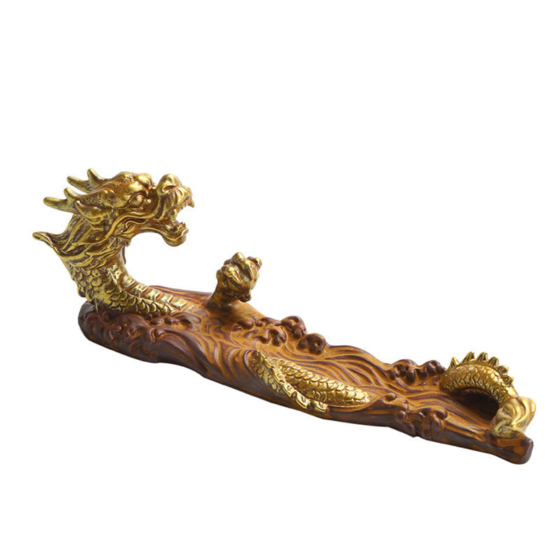 Quemador de incienso de cerámica con protección de dragón, Buddha Stones , decoración