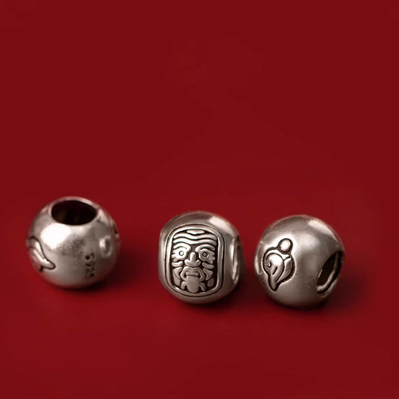 Pulsera de cuerda de la suerte de la diosa de la riqueza Zakiram tibetana de plata de ley 925 con Buddha Stones