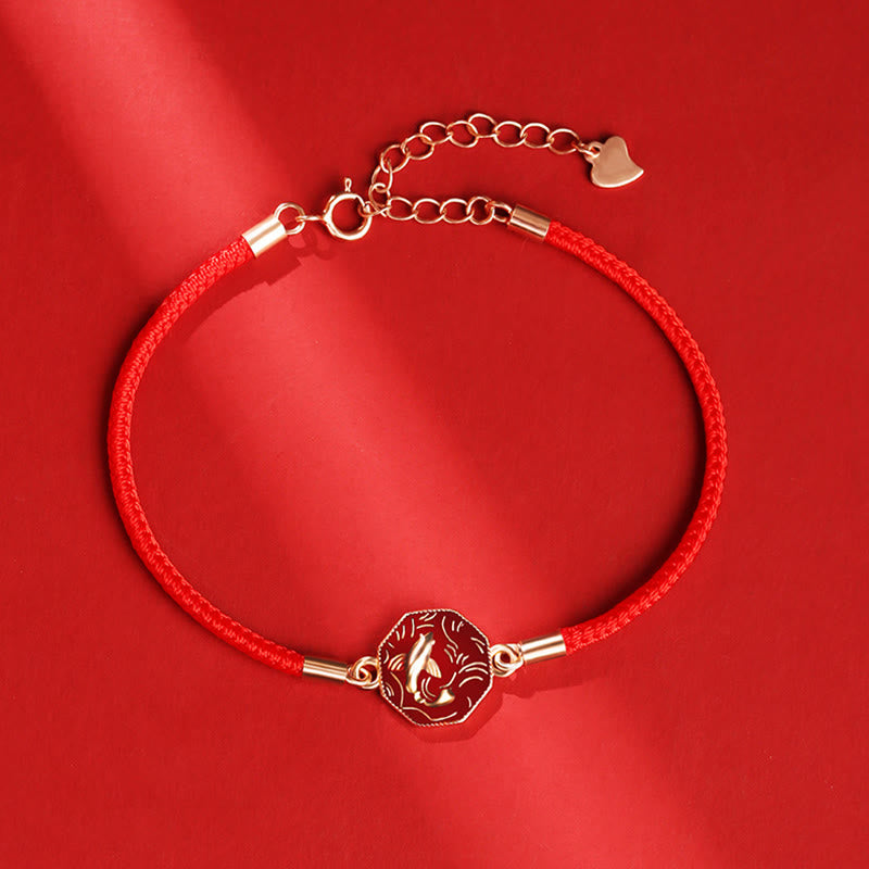 Pulsera trenzada hecha a mano con Buddha Stones, plata de ley 925, suerte, pez Koi, cambio de color, riqueza