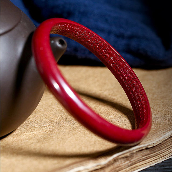 Brazalete con Buddha Stones, cinabrio, corazón, Sutra, grabado, bendición