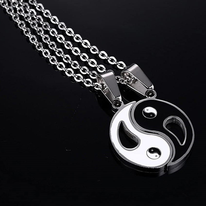 2 piezas collar de pareja con colgante Yin Yang