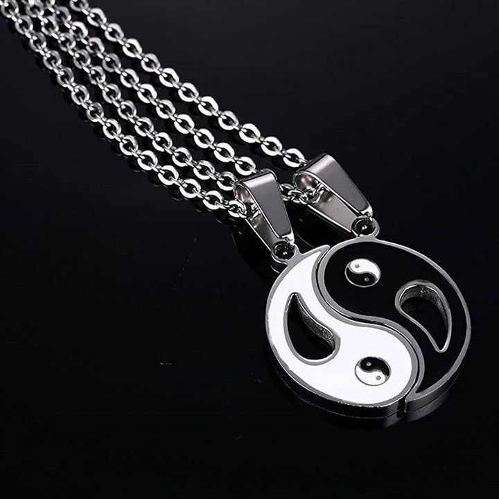 2 piezas collar de pareja con colgante Yin Yang