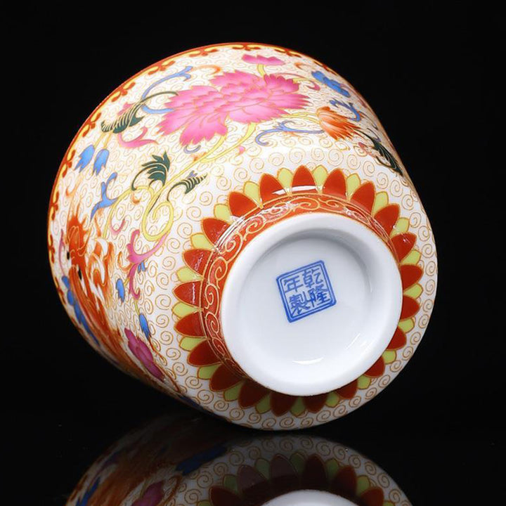 Tazas de té de cerámica de Kung Fu con Buddha Stones , 2 uds., Dragón Fénix