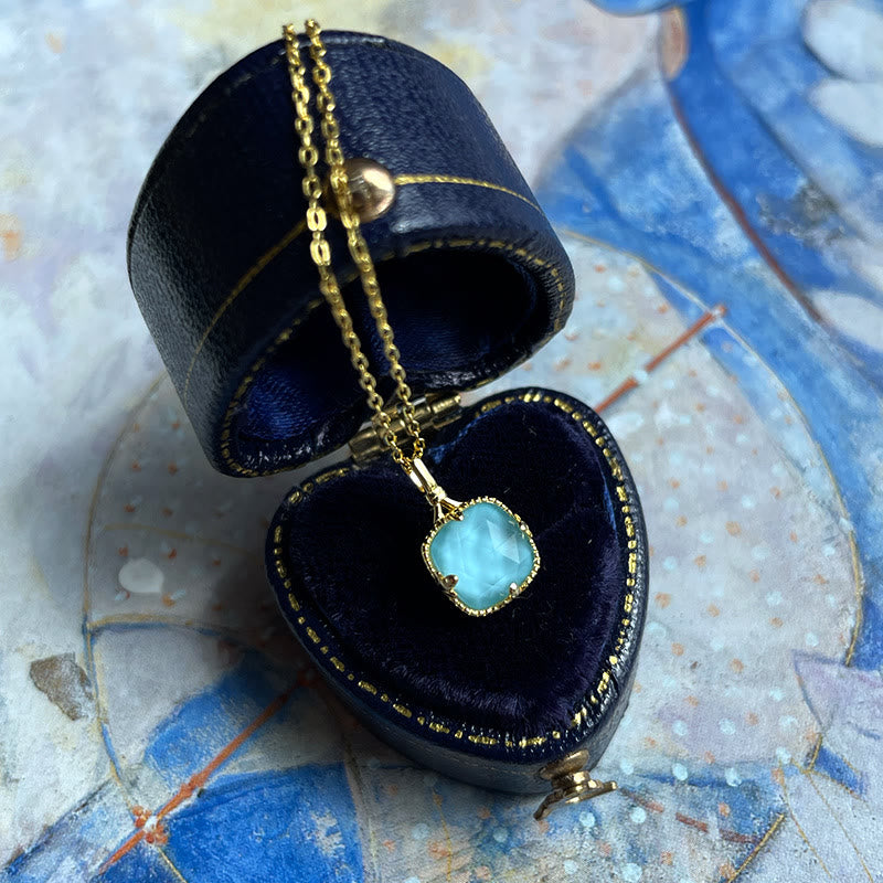 Juego de colgante y collar con anillo de protección chapado en plata de ley 925 con Buddha Stones