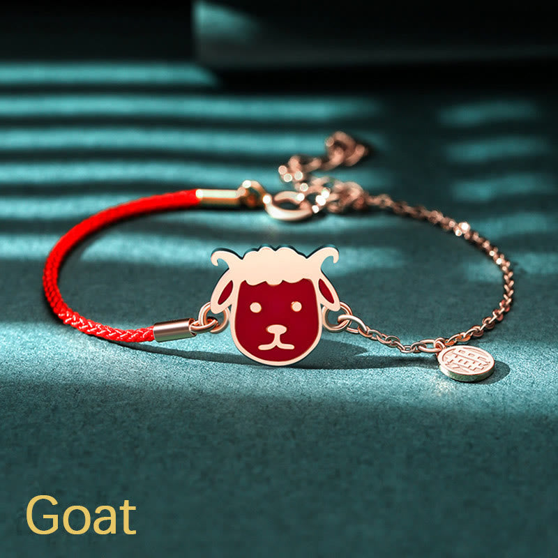 Pulsera de cadena de hilo rojo con Buddha Stones , Plata de Ley 925, que cambia de color, protección de la suerte del zodiaco chino - Cabra (circunferencia de la muñeca 14-15 cm) - image 21