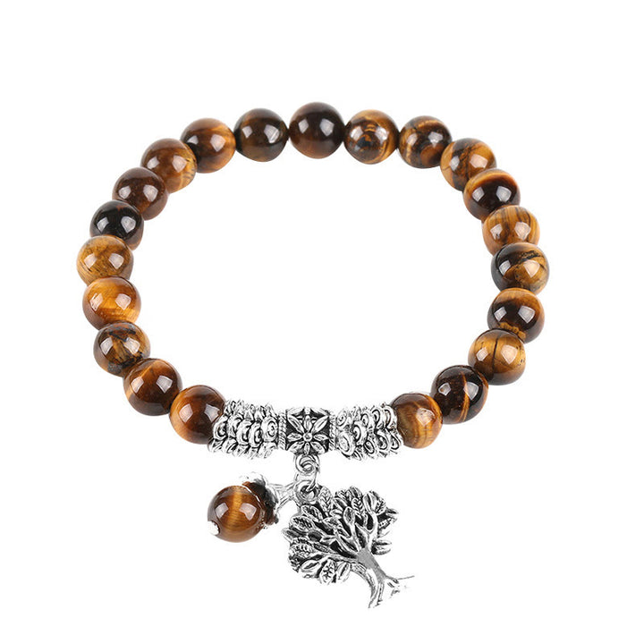 Pulsera elástica con amuleto de la suerte, árbol de la vida, Buddha Stones