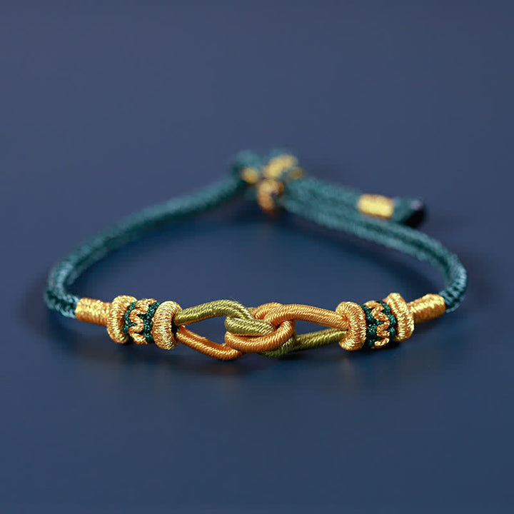Pulsera de hilo trenzado con Buddha Stones, hecha a mano, anudada, fuerza de la fe