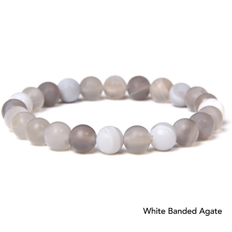 Pulsera con cuentas de equilibrio de cristal de piedra de ágata natural