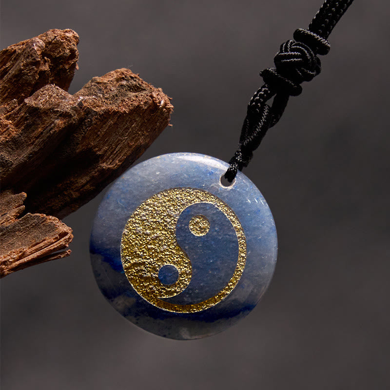 Buddha Stones, varios cristales, amatista, ojo de tigre, Aventurina verde, Yin Yang, collar espiritual, colgante