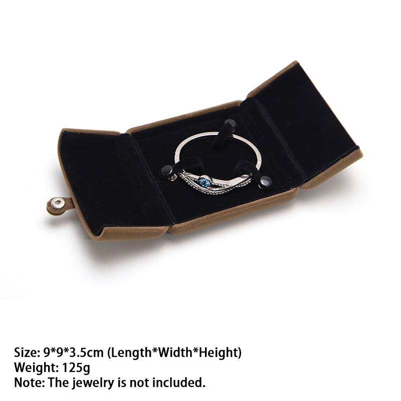 Caja de almacenamiento de joyas Caja de regalo de franela - Marrón - Caja de pulseras - image 15