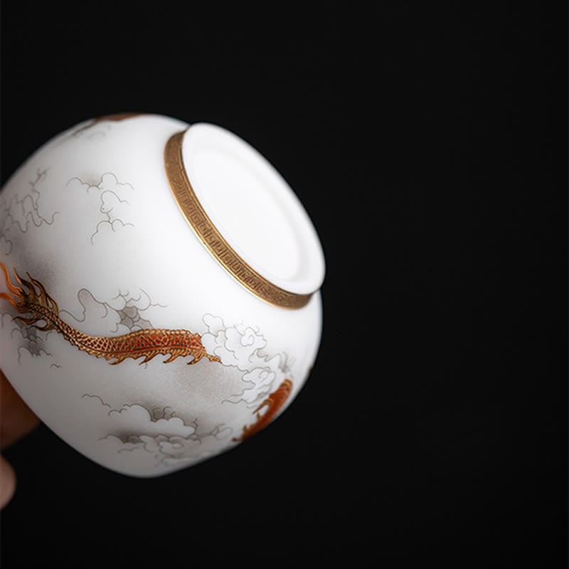 Buddha Stones , dragón Fénix, ciervo de loto, edificio antiguo, pez Koi, taza de té de cerámica, tazas de té de Kung Fu