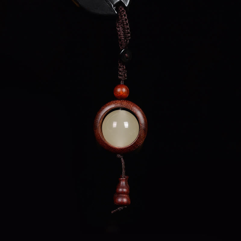 Buddha Stones, sándalo rojo, madera de ébano, sándalo verde, cuentas luminosas de la suerte, calabaza, llavero de la paz
