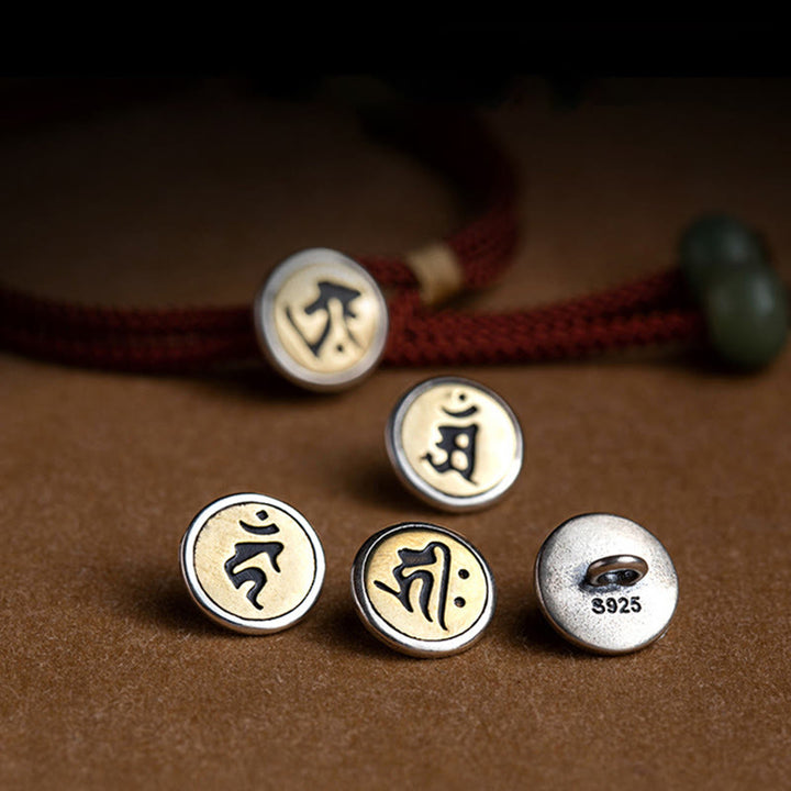 Pulsera de hilo rojo trenzado con Buddha Stones , Plata de Ley 925, hecha a mano, zodíaco chino, Buda natal, cian, Bodhi, protección de semillas