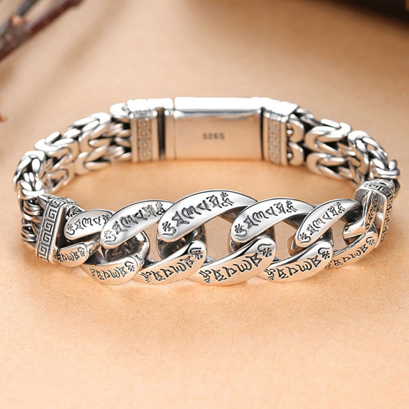 Pulsera de pureza de paz grabada con Buddha Stones Om Mani Padme Hum