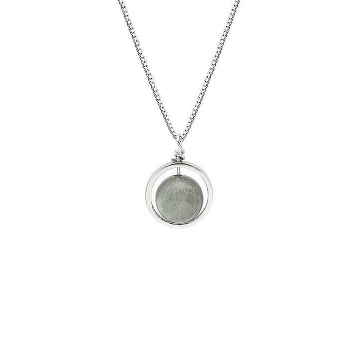 Collar con colgante giratorio con diseño de planeta del amor, piedra lunar de plata de ley 925 con Buddha Stones - image 12