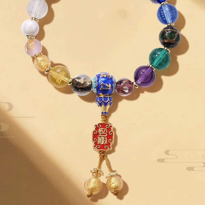 Buddha Stones tibetano colorido incienso ceniza Liuli cuentas de vidrio Om Mani Padme Hum Dorje Vajra 18 cuentas muñeca Mala
