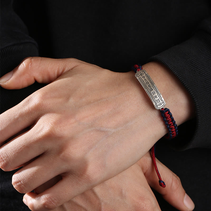 Pulsera de protección con amuleto de la paz de plata de ley 925 con Buddha Stones