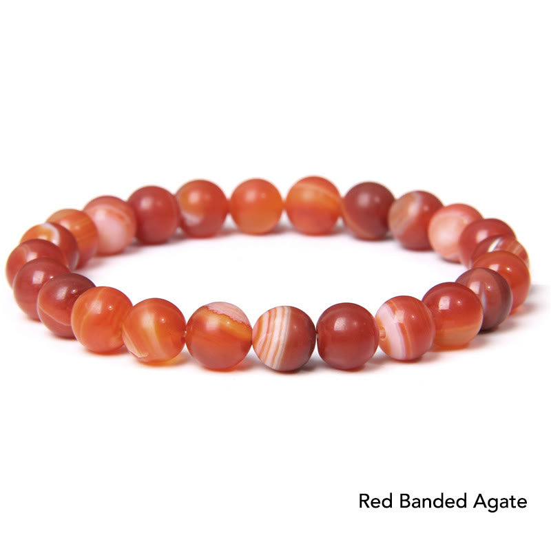 Pulsera con cuentas de equilibrio de cristal de piedra de ágata natural