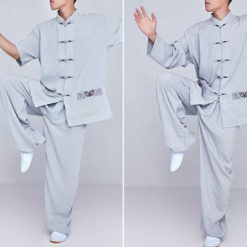 Conjunto de ropa unisex con bordado de Buddha Stones para meditación, oración zen, práctica espiritual de tai chi y qigong - image 29