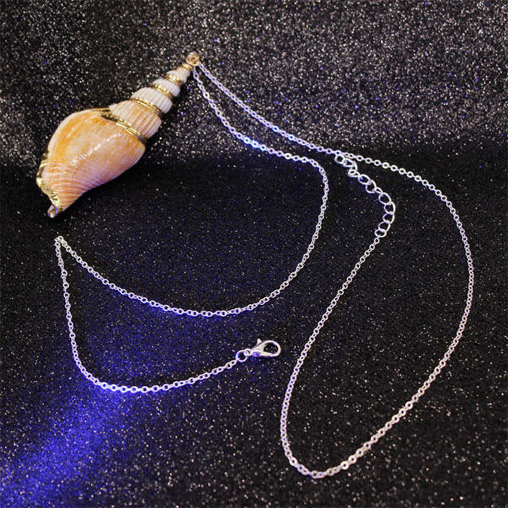 Colgante de collar de la suerte de concha de caracola Shankha Natural