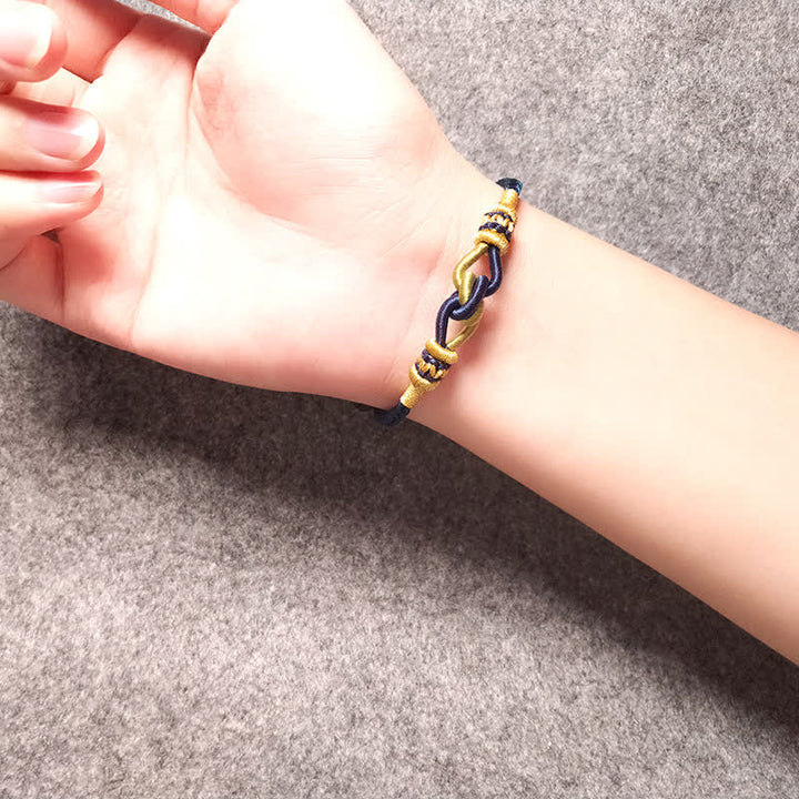 Pulsera de hilo trenzado con Buddha Stones, hecha a mano, anudada, fuerza de la fe