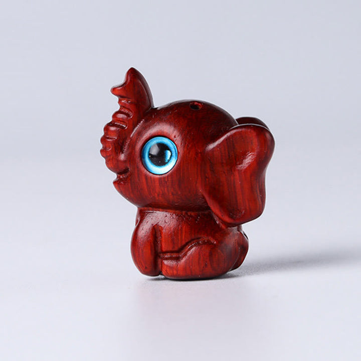 Buddha Stones de sándalo, hoja pequeña, sándalo rojo, sándalo verde, minielefante de la suerte, decoración de protección tallada