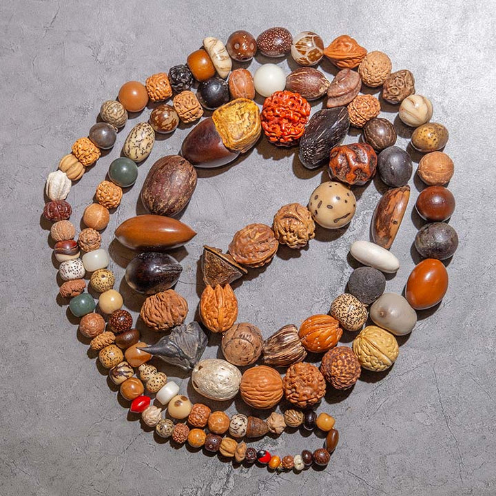 Buddha Stones 108 cuentas de Mala, semilla de Bodhi, pulsera de suerte y riqueza, Mala de muñeca