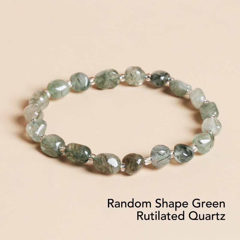 Pulsera de equilibrio de meditación de cristal de piedra de forma irregular natural de Buddha Stones