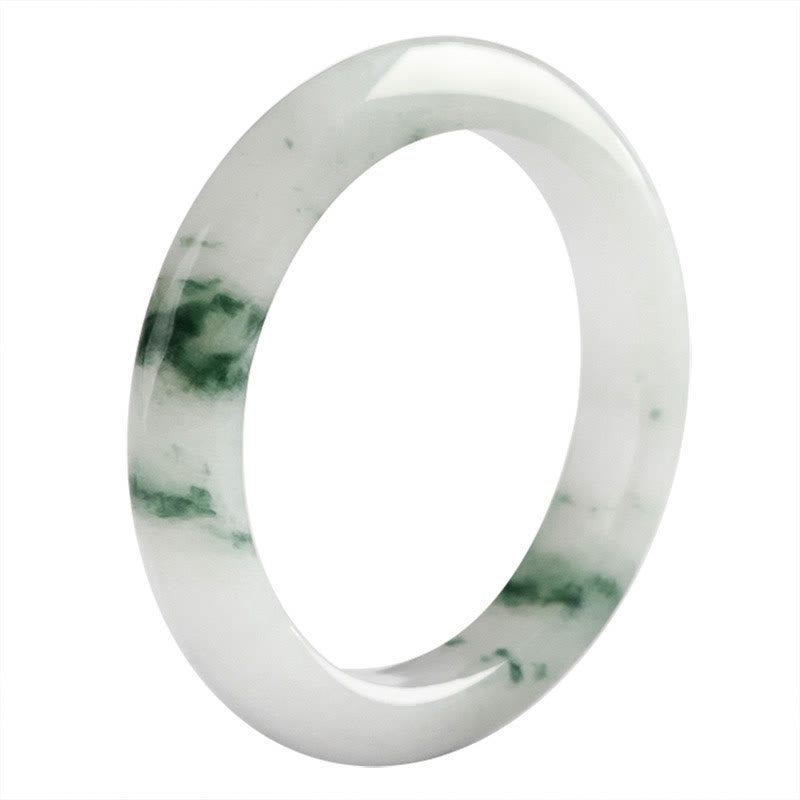 Anillo de abundancia de suerte de jade verde natural con Buddha Stones
