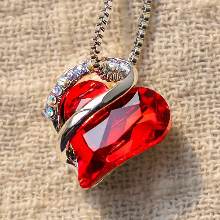 Colgante de collar de energía curativa con piedra natal de corazón de amor de Buddha Stones