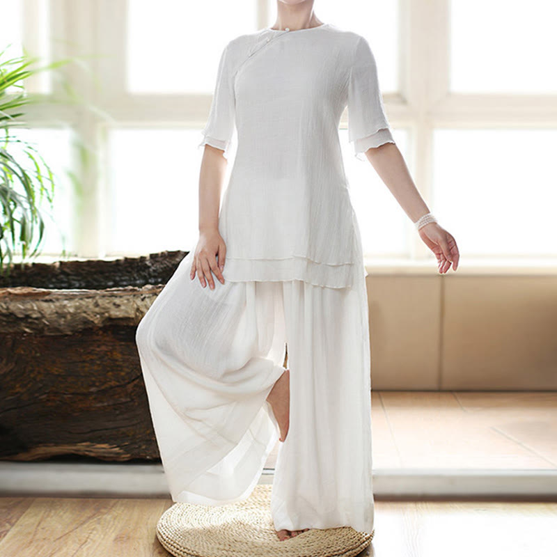 Conjunto de ropa de mujer de Color liso con Buddha Stones, Yoga Vintage, oración Zen, práctica de meditación espiritual - image 1