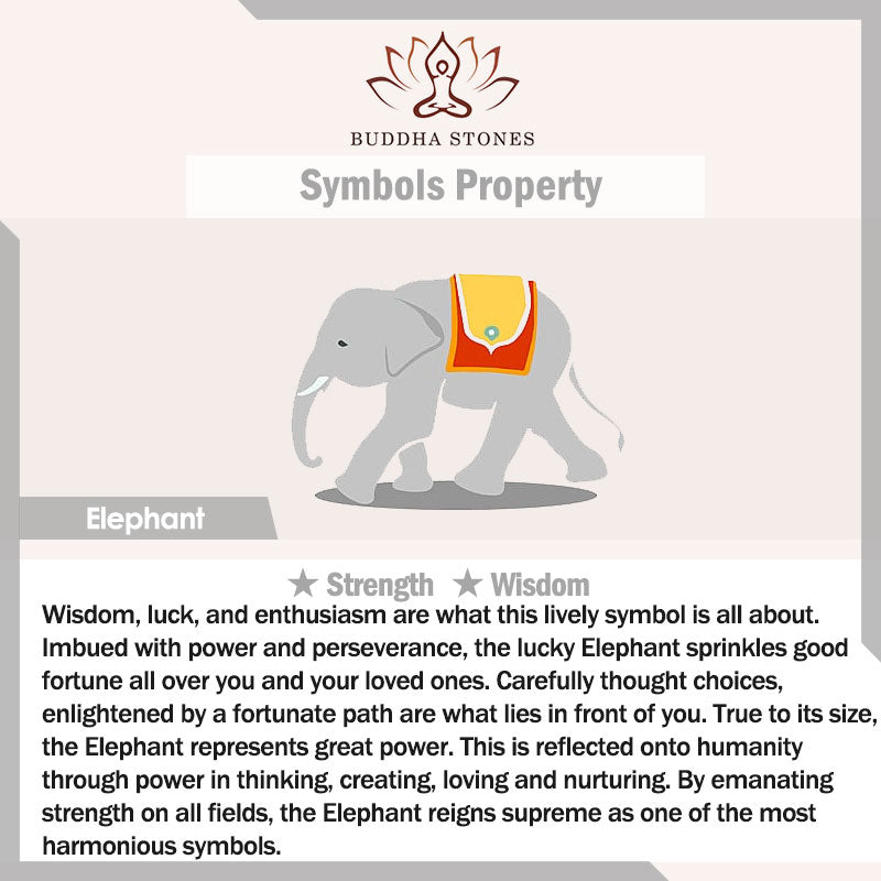 Pulsera con dijes antiansiedad de elefante de malaquita natural con Buddha Stones