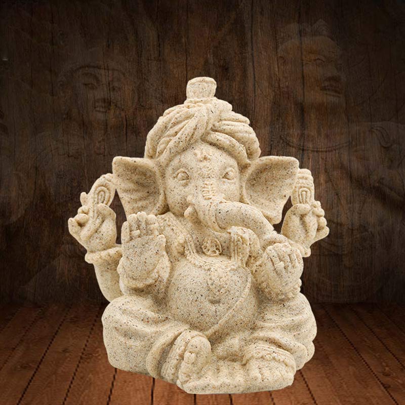 Estatua de elefante Ganesh Ganpati, protección de bendición, decoración del hogar