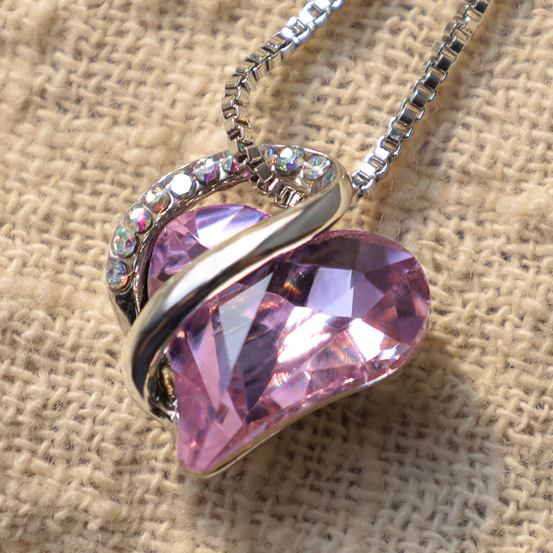 Colgante de collar de energía curativa con piedra natal de corazón de amor de Buddha Stones