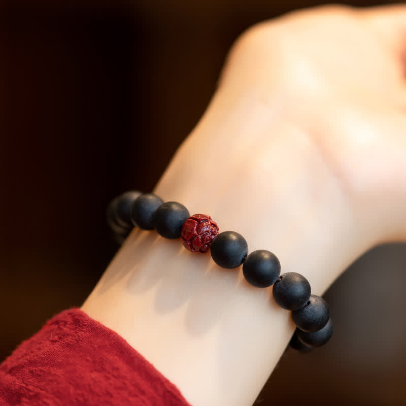 Pulsera curativa de loto cinabrio de ciprés tibetano