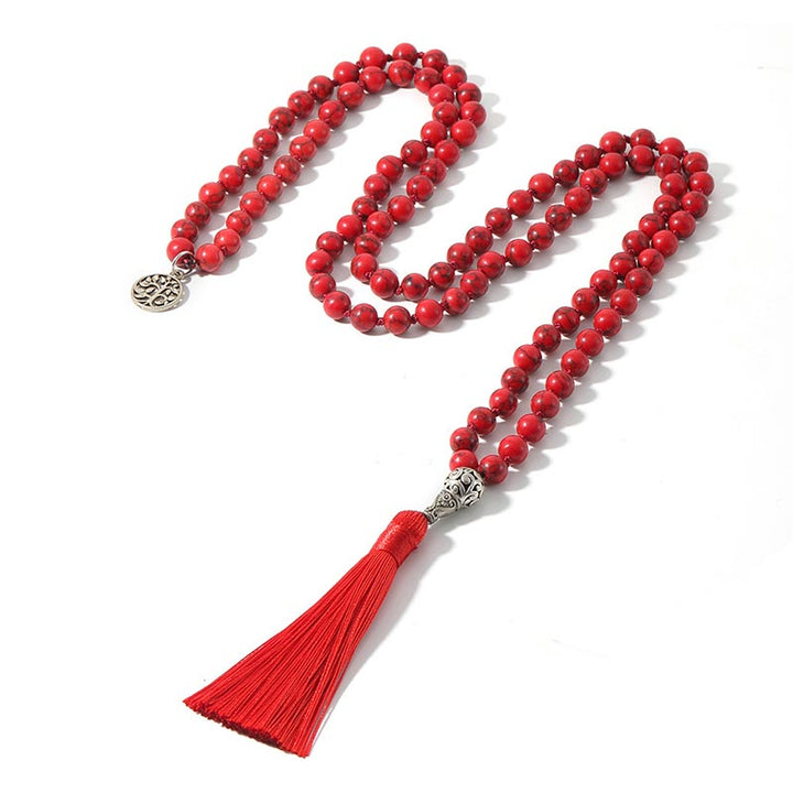 Collar de meditación y yoga con 108 cuentas de Mala