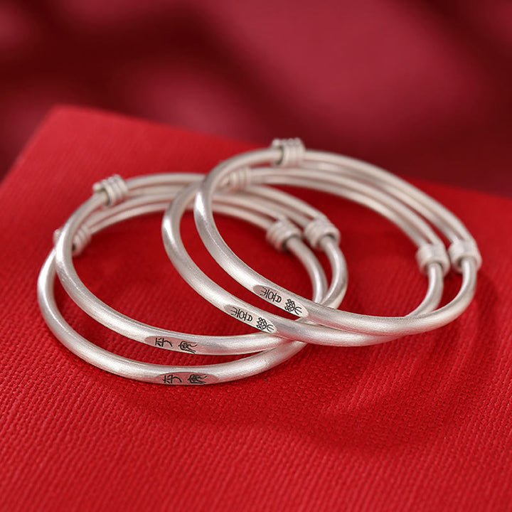 Pulsera para niños con Buddha Stones de plata de ley 999, protección de la paz y la alegría
