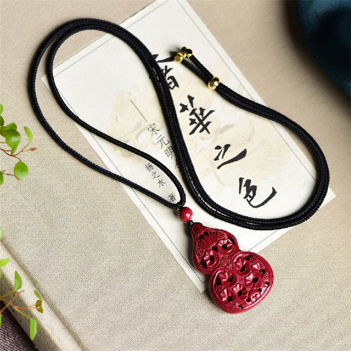 Buddha Stones, Buda sonriente, Yin Yang, calabaza del zodiaco chino, colgante de collar con bendición de cinabrio Natural - image 25